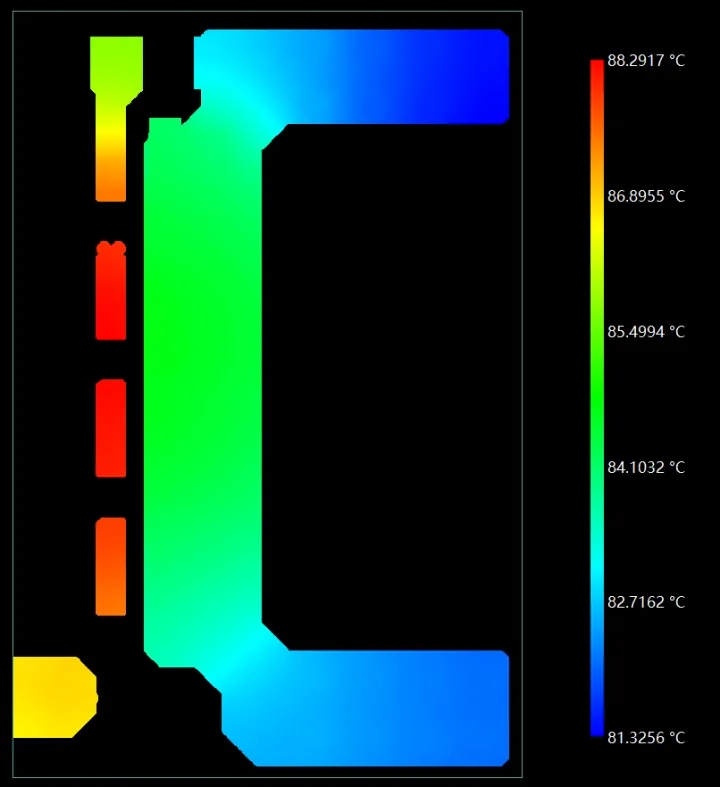 PhysimET對PCB板添加匯流條的散熱效果分析